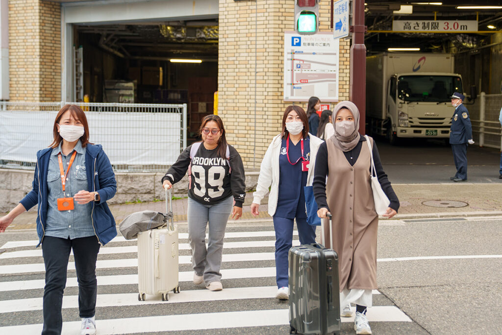 外国人実習生の到着